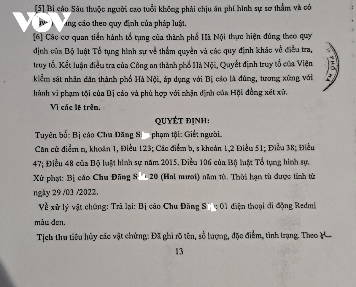 20 năm tù trả giá cho sự nóng giận ở tuổi xế chiều - Ảnh 1.