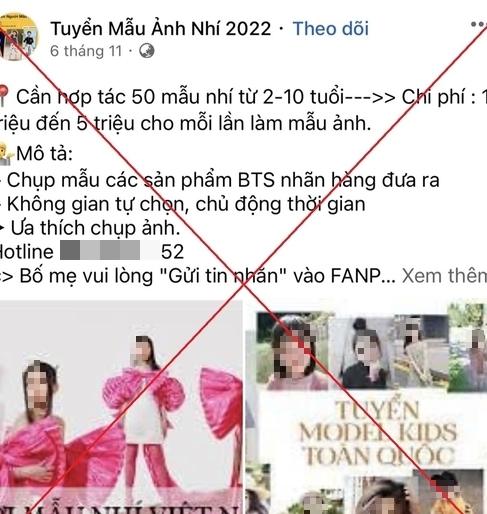 Lại bị lừa vì chiêu trò “tuyển mẫu nhí”, cay đắng mất hơn 700 triệu đồng