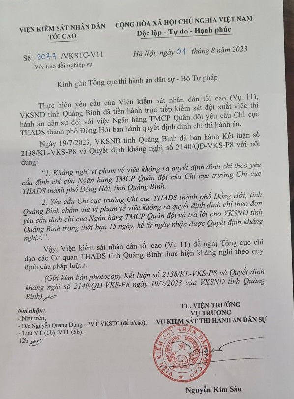 Chi cục trưởng THADS Đồng Hới nói gì về việc chống kháng nghị của Viện kiểm sát? - Ảnh 4.