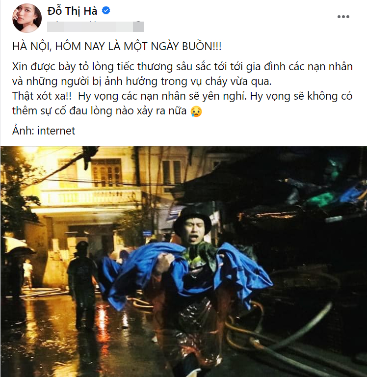 Thùy Tiên cùng dàn hậu Việt đau xót chia buồn với nạn nhân vụ cháy chung cư mini tại Hà Nội - Ảnh 11.