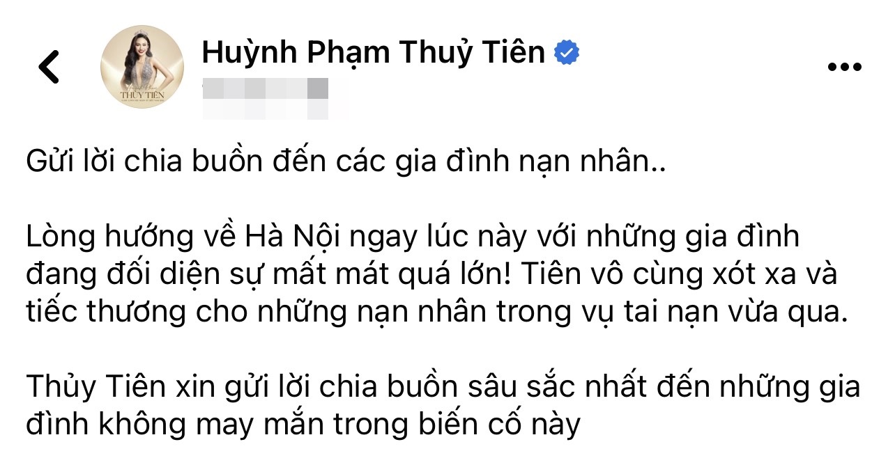 Thùy Tiên cùng dàn hậu Việt đau xót chia buồn với nạn nhân vụ cháy chung cư mini tại Hà Nội - Ảnh 3.