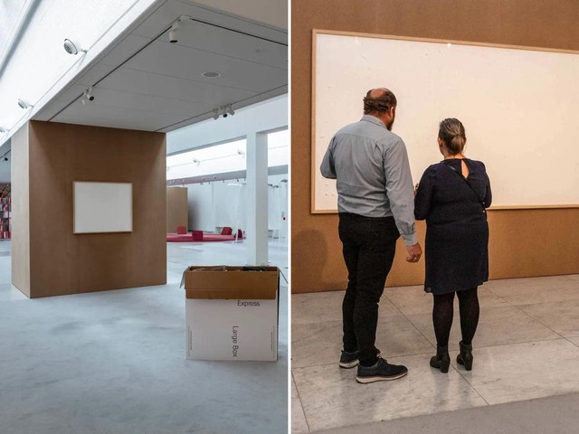 Chuyện về nghệ sĩ bán hai khung tranh trống trơn có tựa đề Lấy tiền và chạy với giá 75.000 USD cho bảo tàng - Ảnh 1.