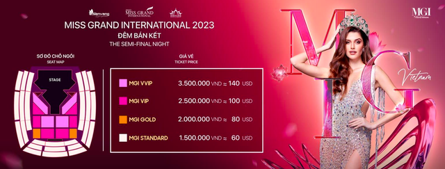 Giá vé Miss Grand 2023 lên đến 10 triệu đồng gây tranh cãi, netizen lo lắng cho Hoàng Phương: BTC nói gì? - Ảnh 1.