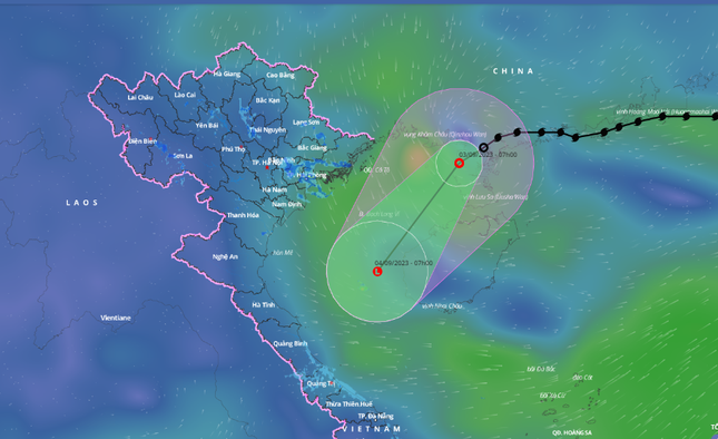 Bão suy yếu thành áp thấp nhiệt đới, đi vào vịnh Bắc Bộ - Ảnh 1.