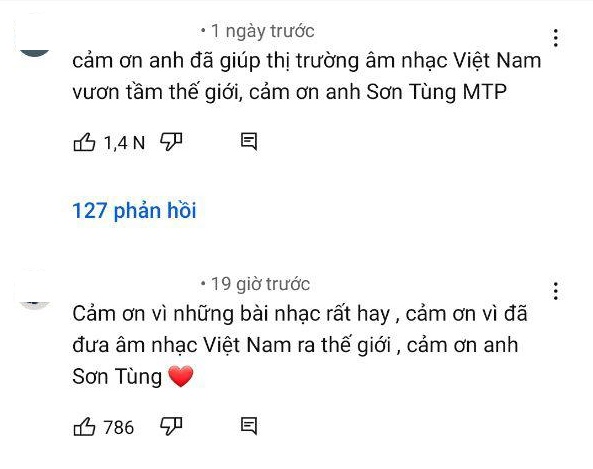 MV có Messi của Jack tràn ngập bình luận cảm ơn… Sơn Tùng M-TP - Ảnh 2.