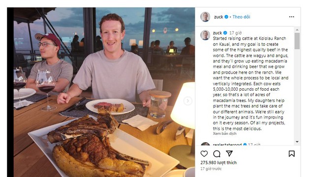 Mark Zuckerberg chuyển hướng làm... nông dân: Sử dụng 100 mẫu đất để nuôi bò Wagyu, cho uống bia và ăn bột macca- Ảnh 3.