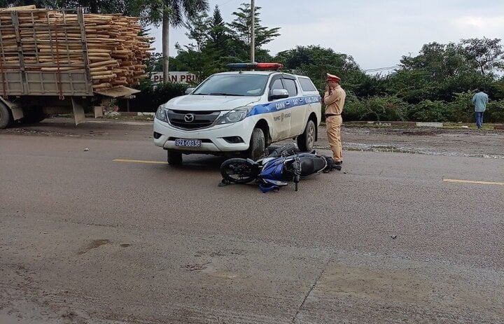 Công an Quảng Nam thông tin vụ nam thanh niên tử vong sau va chạm với xe CSGT- Ảnh 1.