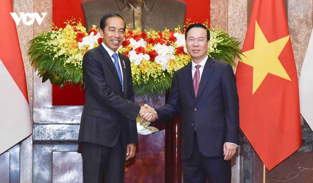 Toàn cảnh lễ đón Tổng tống Indonesia thăm cấp Nhà nước tới Việt Nam- Ảnh 5.