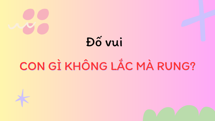 Bạn chỉ có 3 giây để trả lời: Con gì không lắc mà rung?- Ảnh 1.