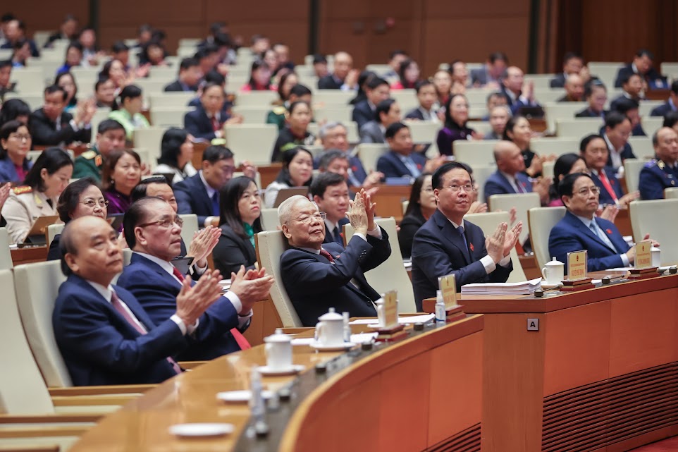 Tổng Bí thư Nguyễn Phú Trọng dự khai mạc Kỳ họp bất thường lần thứ 5, Quốc hội khóa XV- Ảnh 8.