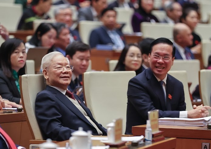 Tổng Bí thư Nguyễn Phú Trọng dự khai mạc Kỳ họp bất thường lần thứ 5, Quốc hội khóa XV- Ảnh 7.