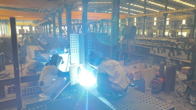 Toàn cảnh công trường xây dựng nhà máy 1 tỷ USD, dùng lượng thép gấp đôi cầu Long Biên của LG tại Hải Phòng- Ảnh 6.