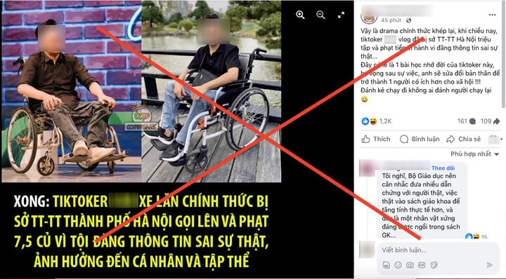 Sở TT&TT Hà Nội bác tin xử phạt Tiktoker nói bị chủ quán phở đuổi vì ngồi xe lăn- Ảnh 1.