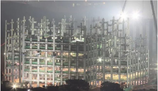 1.200 người cùng công nghệ đỉnh xây tòa nhà chọc trời 180.000m2 trong 19 ngày gây chấn động toàn cầu của Trung Quốc- Ảnh 1.