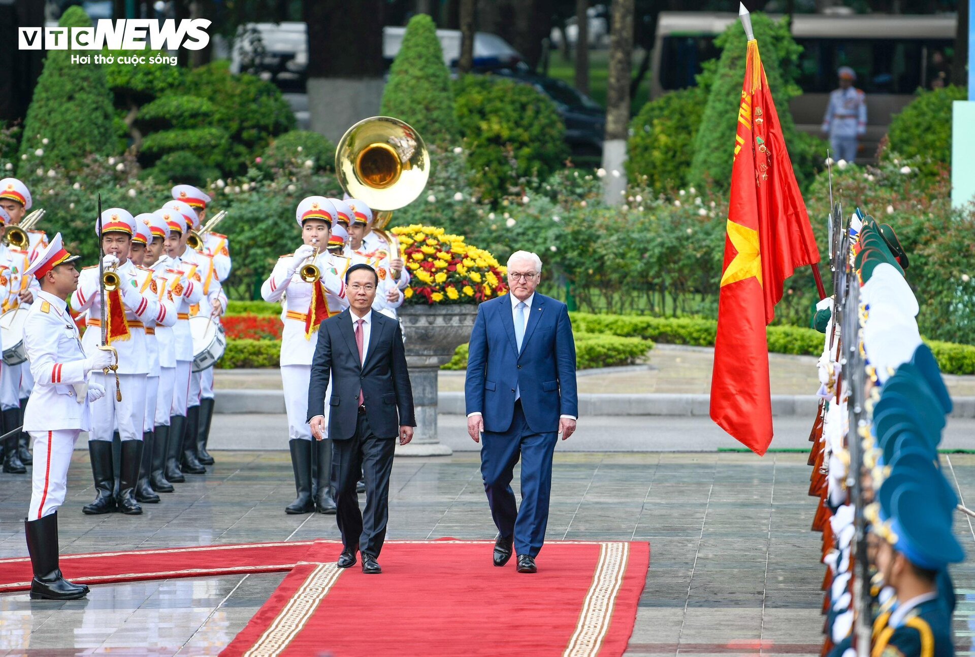 Lễ đón Tổng thống Đức Frank-Walter Steinmeier thăm cấp Nhà nước tới Việt Nam- Ảnh 7.