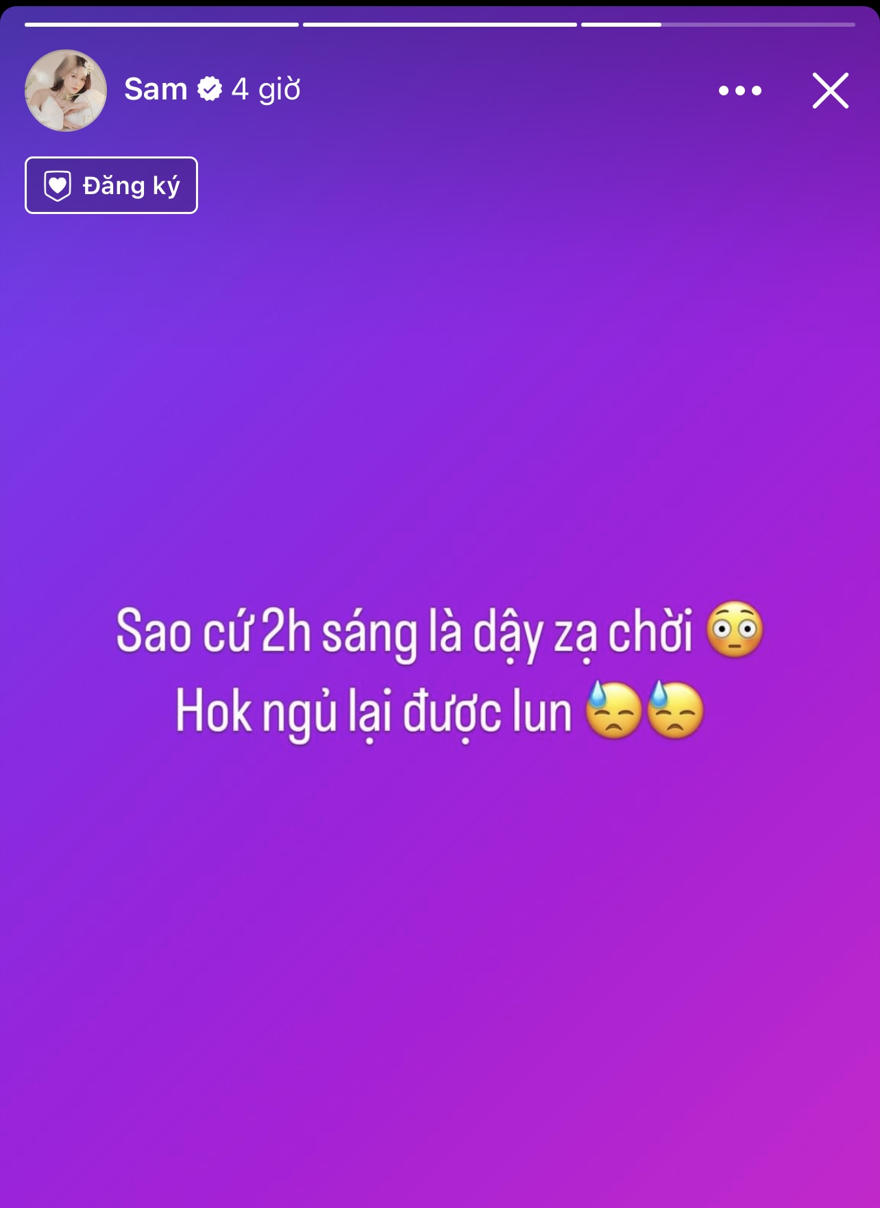 Sam gặp vấn đề sức khoẻ ở tháng cuối của thai kỳ, đăng đàn than thở lúc 2 giờ sáng- Ảnh 2.