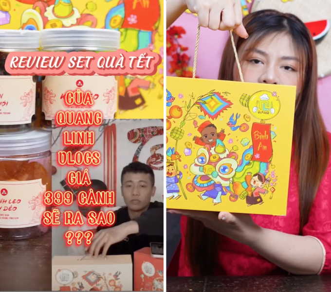 Review set quà Tết 399k của Quang Linh Vlogs: Các món có đặc trưng riêng, được TikToker dành lời khen đặc biệt- Ảnh 1.