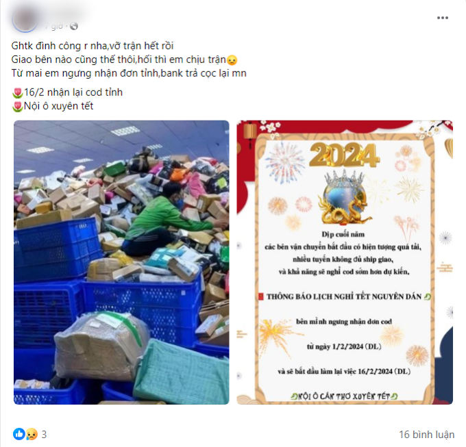 Hàng loạt chủ shop khóc ròng vì không giao được đơn đúng dịp cao điểm Tết Nguyên đán, điều gì đang xảy ra với Giao hàng tiết kiệm?- Ảnh 1. Hàng loạt chủ shop khóc ròng vì không giao được đơn đúng dịp cao điểm Tết Nguyên đán, điều gì đang xảy ra với Giao hàng tiết kiệm?- Ảnh 1.