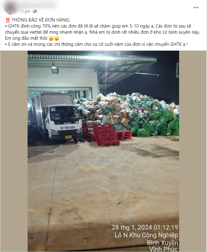 Hàng loạt chủ shop khóc ròng vì không giao được đơn đúng dịp cao điểm Tết Nguyên đán, điều gì đang xảy ra với Giao hàng tiết kiệm?- Ảnh 2. Hàng loạt chủ shop khóc ròng vì không giao được đơn đúng dịp cao điểm Tết Nguyên đán, điều gì đang xảy ra với Giao hàng tiết kiệm?- Ảnh 2.