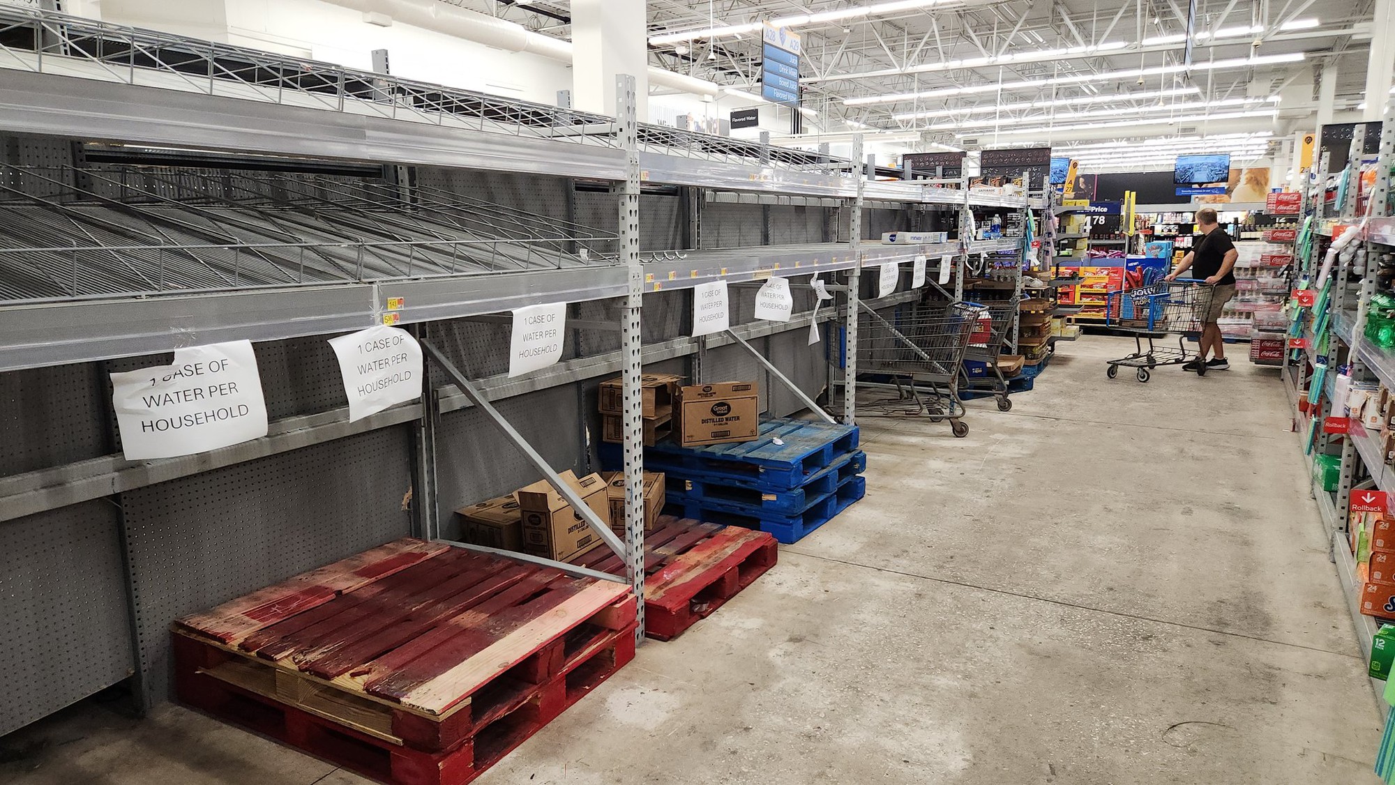 Hàng loạt siêu thị trống trơn trước siêu bão Milton: Một mặt hàng trở nên khan hiếm- Ảnh 11. Hàng loạt siêu thị trống trơn trước siêu bão Milton: Một mặt hàng trở nên khan hiếm- Ảnh 11.