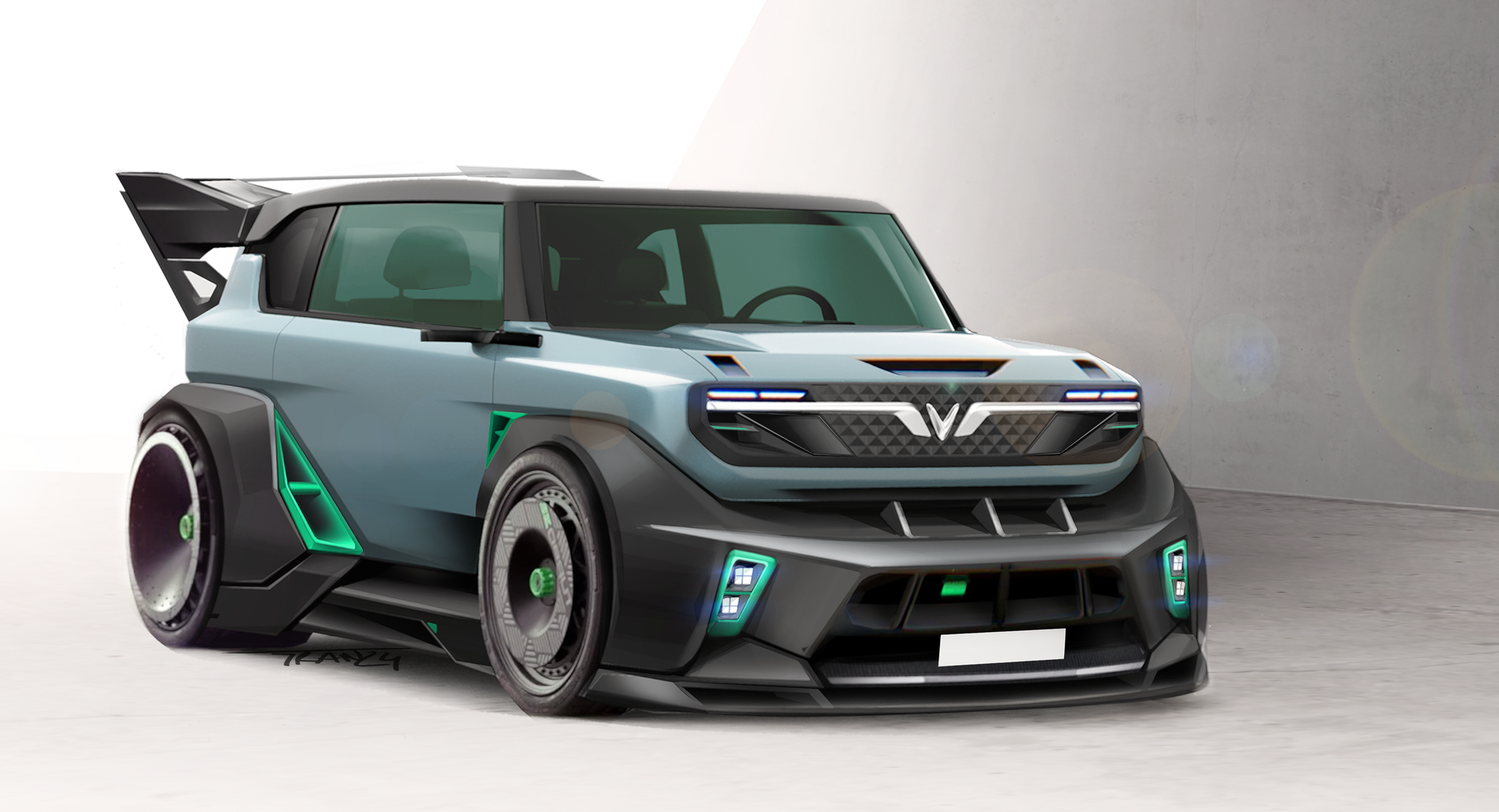 Designer Việt thiết kế &lsquo;xe đua&rsquo; VinFast VF 3 được h&atilde;ng &lsquo;share&rsquo; lại tr&ecirc;n MXH: &lsquo;Mất gần 3 th&aacute;ng ho&agrave;n thiện, c&oacute; thể hiện thực h&oacute;a 80%&rsquo;- Ảnh 13.