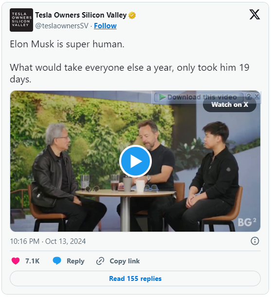 Hoàn thành công việc của 4 năm chỉ trong 19 ngày, Elon Musk làm cho CEO NVIDIA phải thốt lên: "Thật siêu phàm" - Ảnh 2.