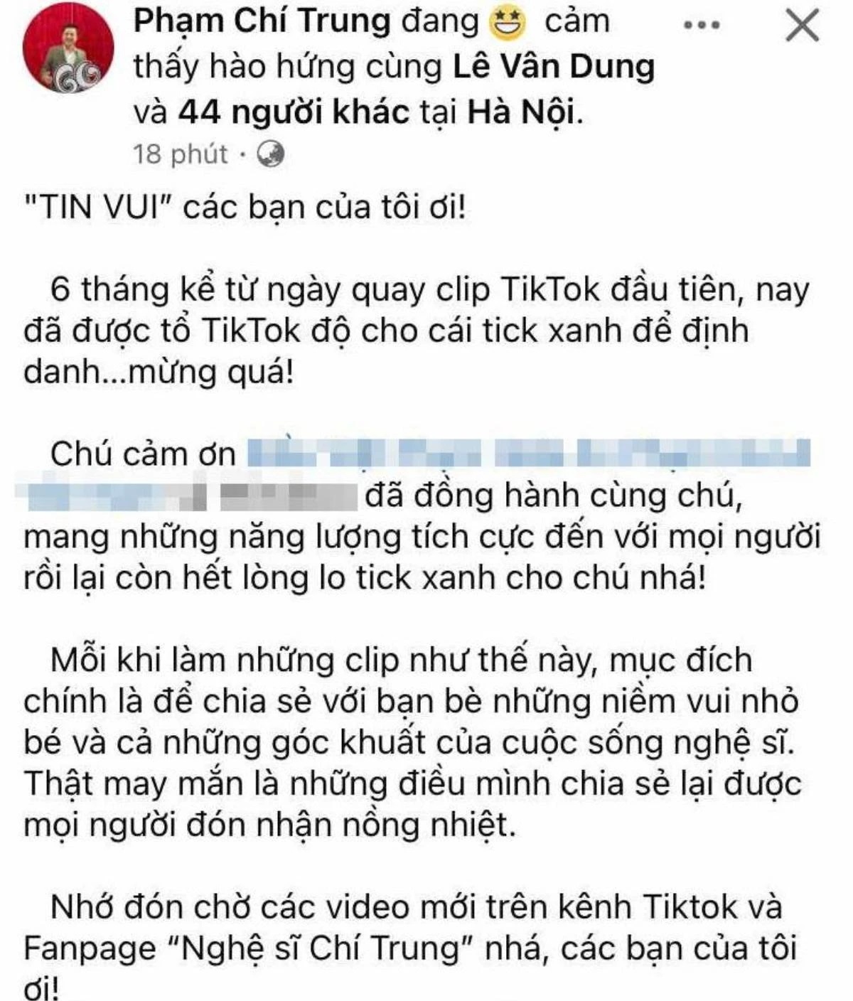 Nghệ sĩ Chí Trung báo tin vui sau chuyến du lịch với bạn gái - Ảnh 1.