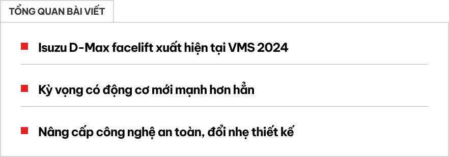 Tóm gọn Isuzu D-Max 2024 lộ diện tại Việt Nam: Ngoại hình hầm hố, đáng tiếc thiếu ADAS khó cạnh tranh Ranger - Ảnh 1.