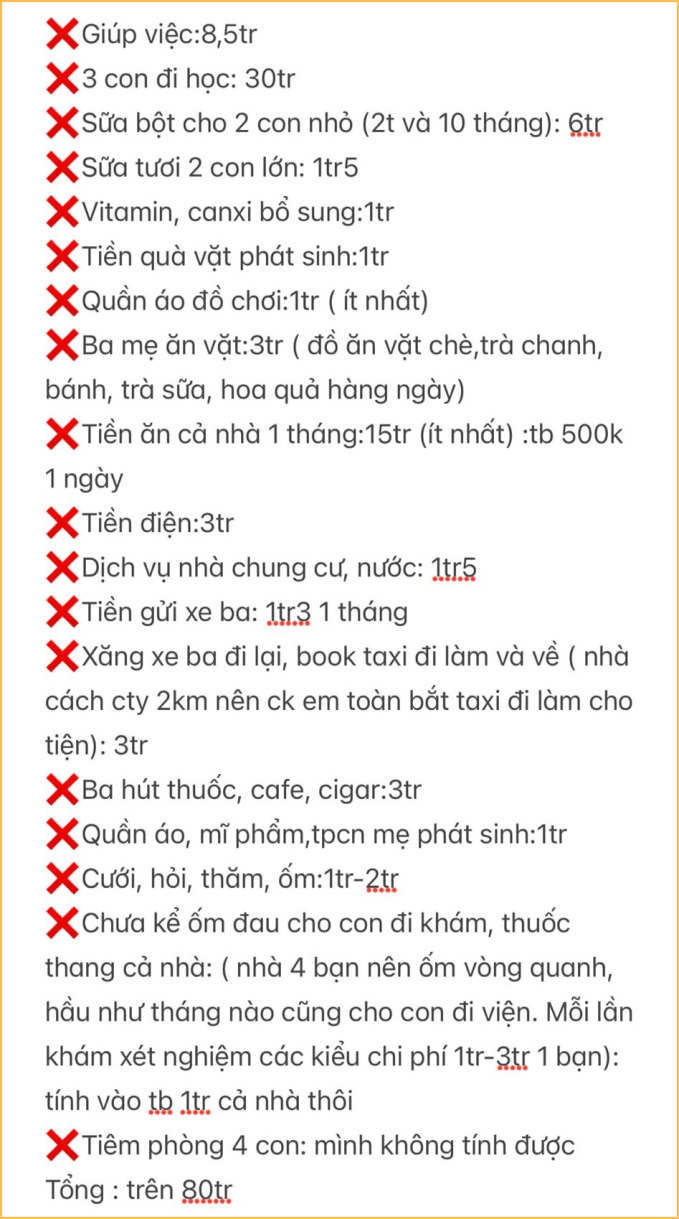 Hóa ra người kiếm 1 tỷ/tháng chi tiêu thế này: Chẳng rõ con số cụ thể, nhẩm qua vài khoản đã hết 80 triệu- Ảnh 2.