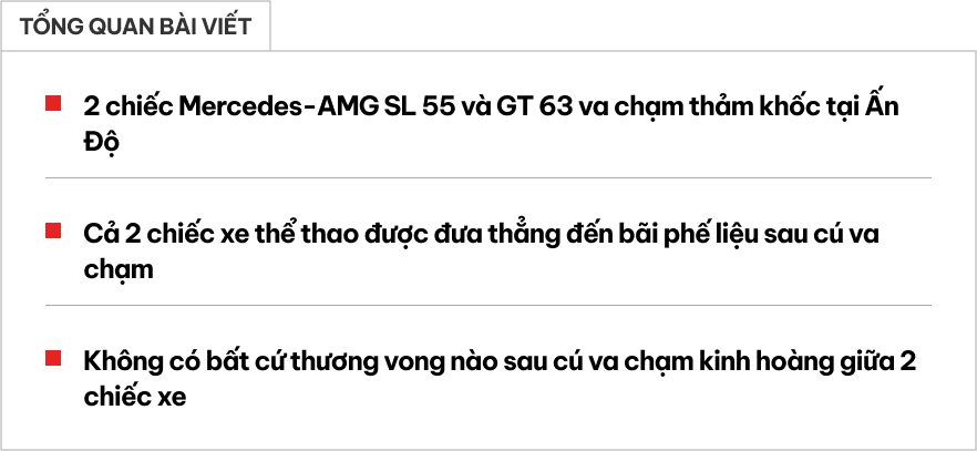 Đâm vào Hyundai Accent, bộ đôi Mercedes-AMG va chạm mạnh đến mức phải đưa vào bãi phế liệu- Ảnh 1.