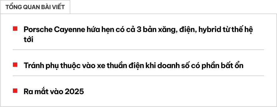 Porsche Cayenne thế hệ mới sẽ có máy xăng và hybrid thay vì chỉ thuần điện- Ảnh 1.