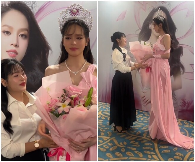 Hoa hậu Thanh Thủy vừa đăng quang Miss International 2024 đã gây chú ý vì "chi tiết khác thường" khi đứng cạnh bố mẹ: Sự thật là gì?- Ảnh 3.