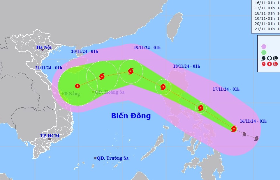 Bão MAN-YI giật trên cấp 17 hướng vào Biển Đông- Ảnh 1.