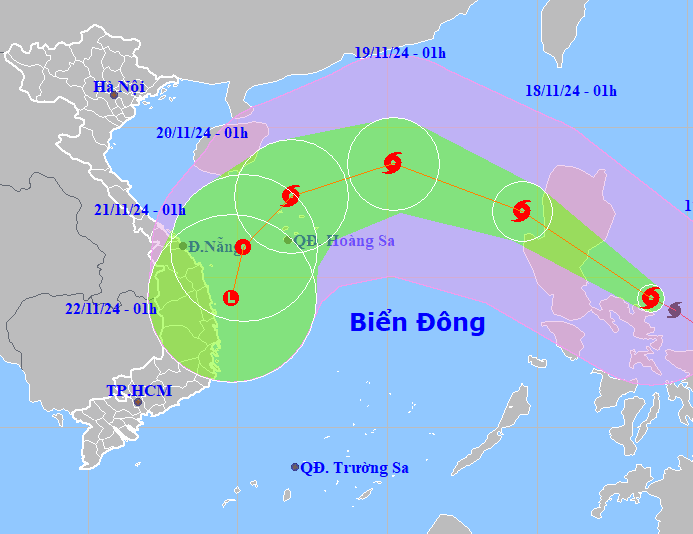 Đêm nay, siêu bão Manyi vào Biển Đông - Ảnh 1.