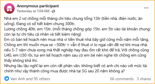 Vợ chồng kiếm 55 triệu/tháng nên mua nhà hay ô tô? - Ảnh 1.