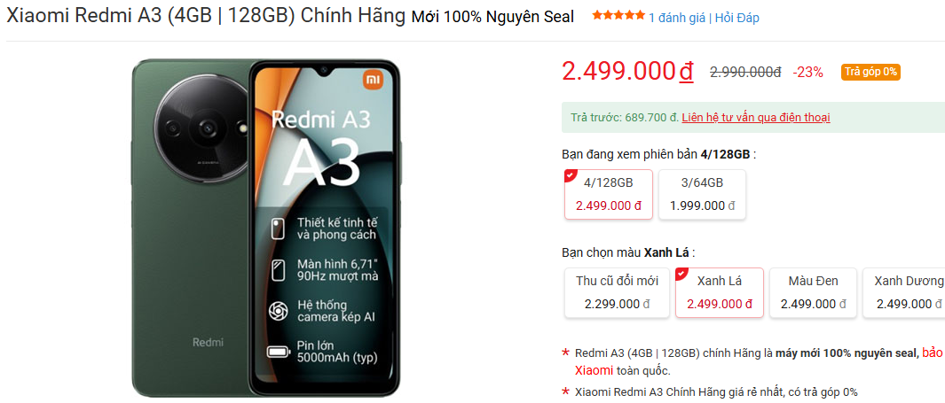 3 mẫu điện thoại ngon bổ rẻ dưới 3 triệu đồng: Samsung A05 chưa là gì so với 2 cái tên này của Xiaomi  - Ảnh 2.