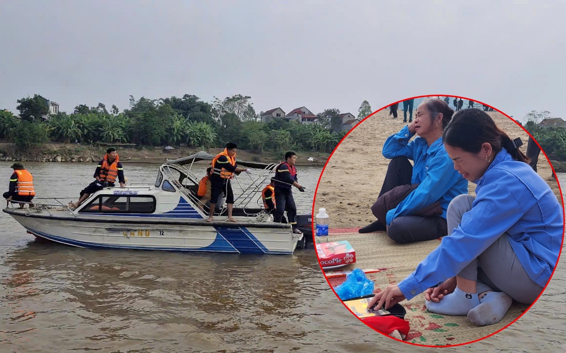 Vụ 5 học sinh mất tích trên sông Hồng: Nữ sinh được kéo vào gần bờ nhưng bị chới với - Ảnh 3.