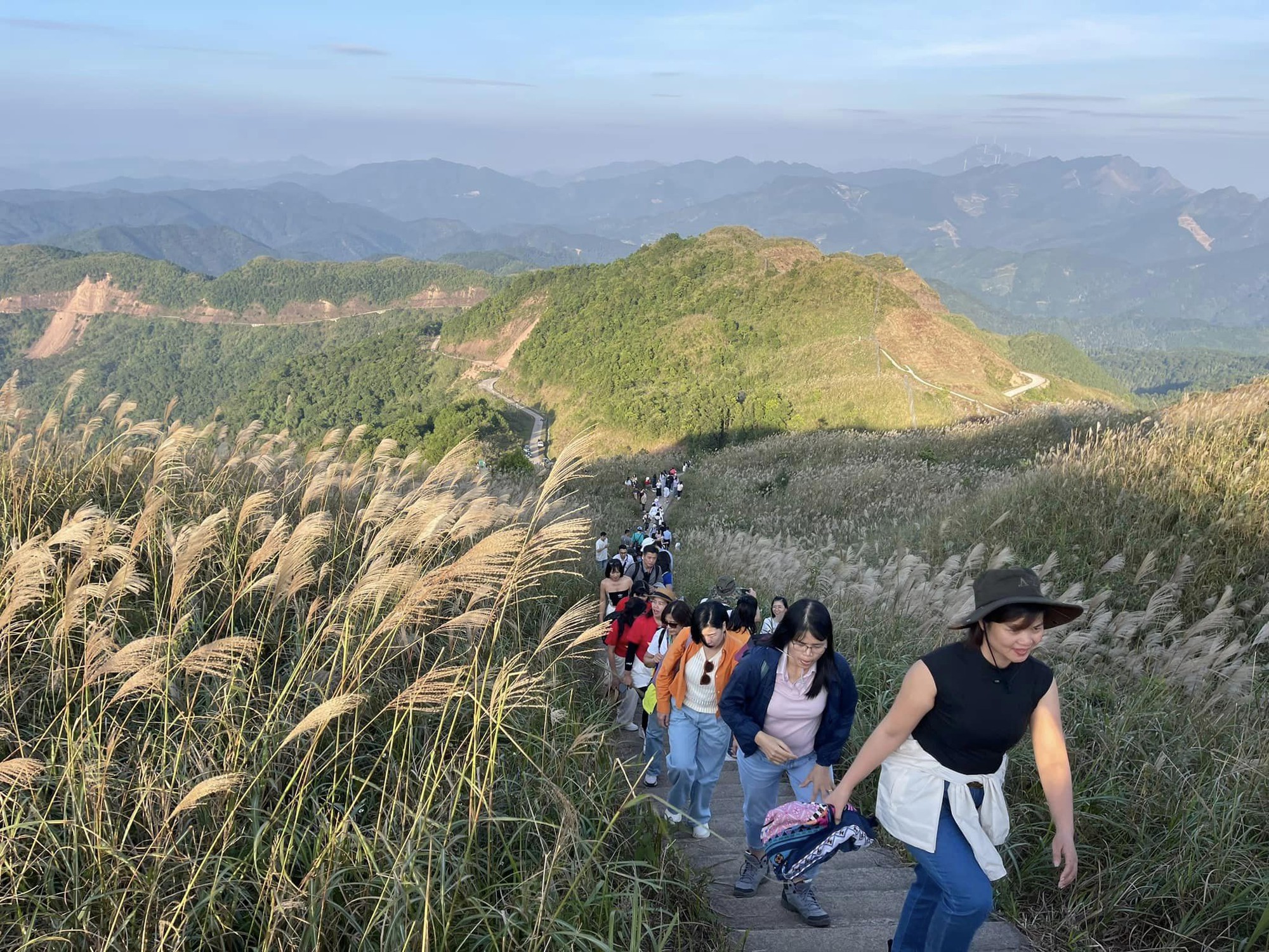 "Biển người" chen chúc trên đỉnh đồi cỏ lau cực hot ở Quảng Ninh- Ảnh 11.