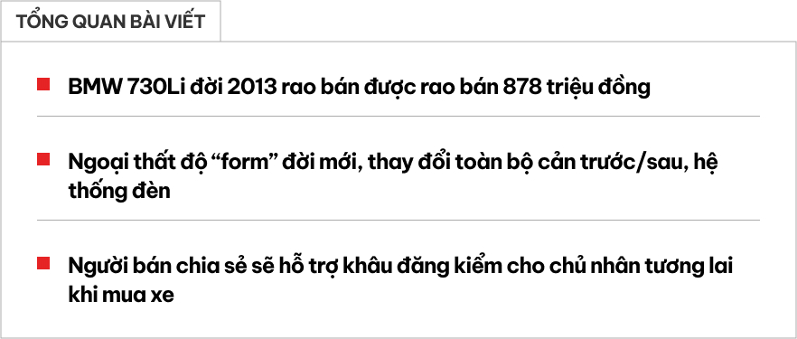 Chiếc BMW 7-Series rao bán gần 900 triệu nhưng sẽ khiến người khác tưởng rằng đi xe 3,5 tỷ chỉ nhờ 1 chi tiết - Ảnh 1.