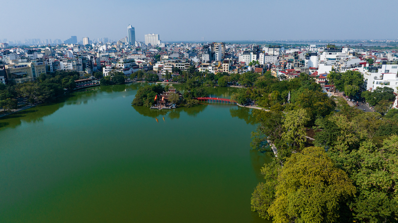 Ngắm những công trình văn hóa, lịch sử của quận Hoàn Kiếm từ trên cao- Ảnh 1.