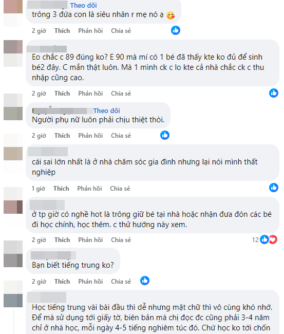"35 tuổi, 3 con và... thất nghiệp, thật vô dụng", mẹ bỉm chia sẻ nỗi thất vọng về bản thân khiến nhiều người xót xa - Ảnh 5. "35 tuổi, 3 con và... thất nghiệp, thật vô dụng", mẹ bỉm chia sẻ nỗi thất vọng về bản thân khiến nhiều người xót xa - Ảnh 5.