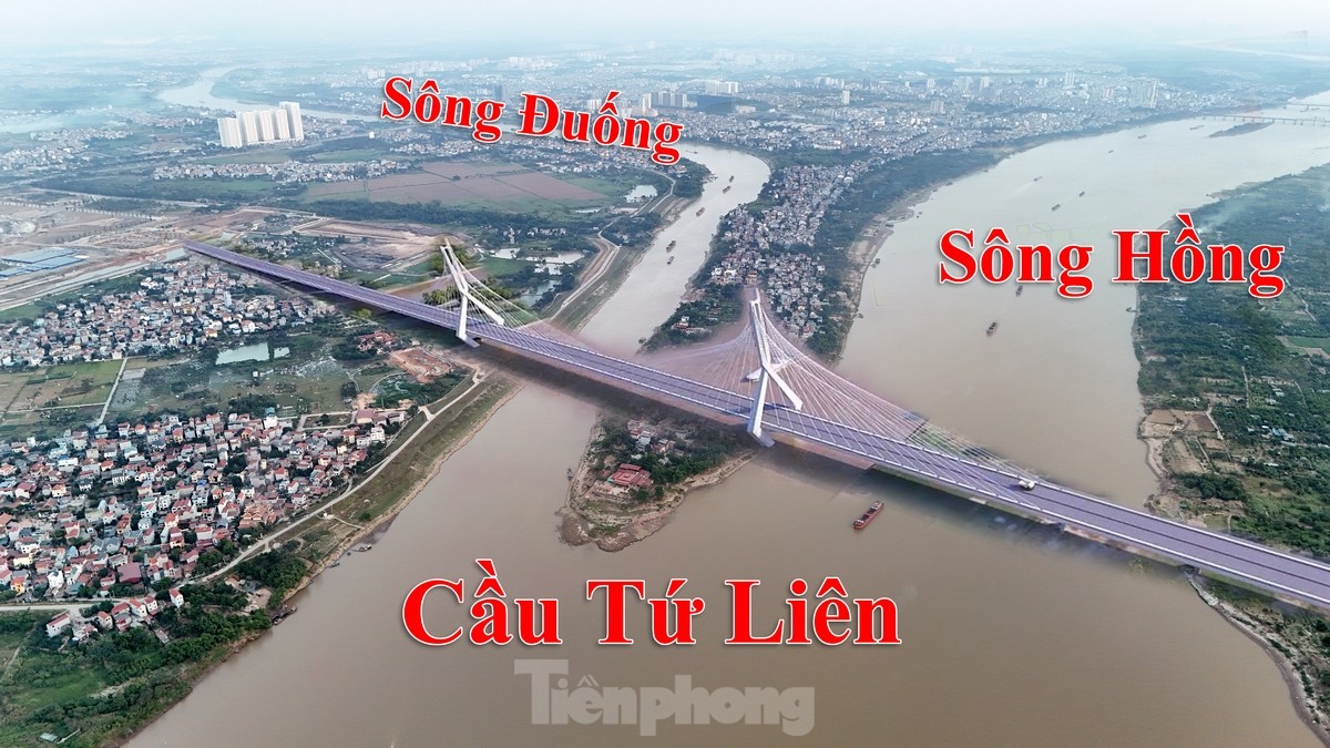 Toàn cảnh vị trí dự kiến xây dựng cầu Tứ Liên qua sông Hồng - Ảnh 4.