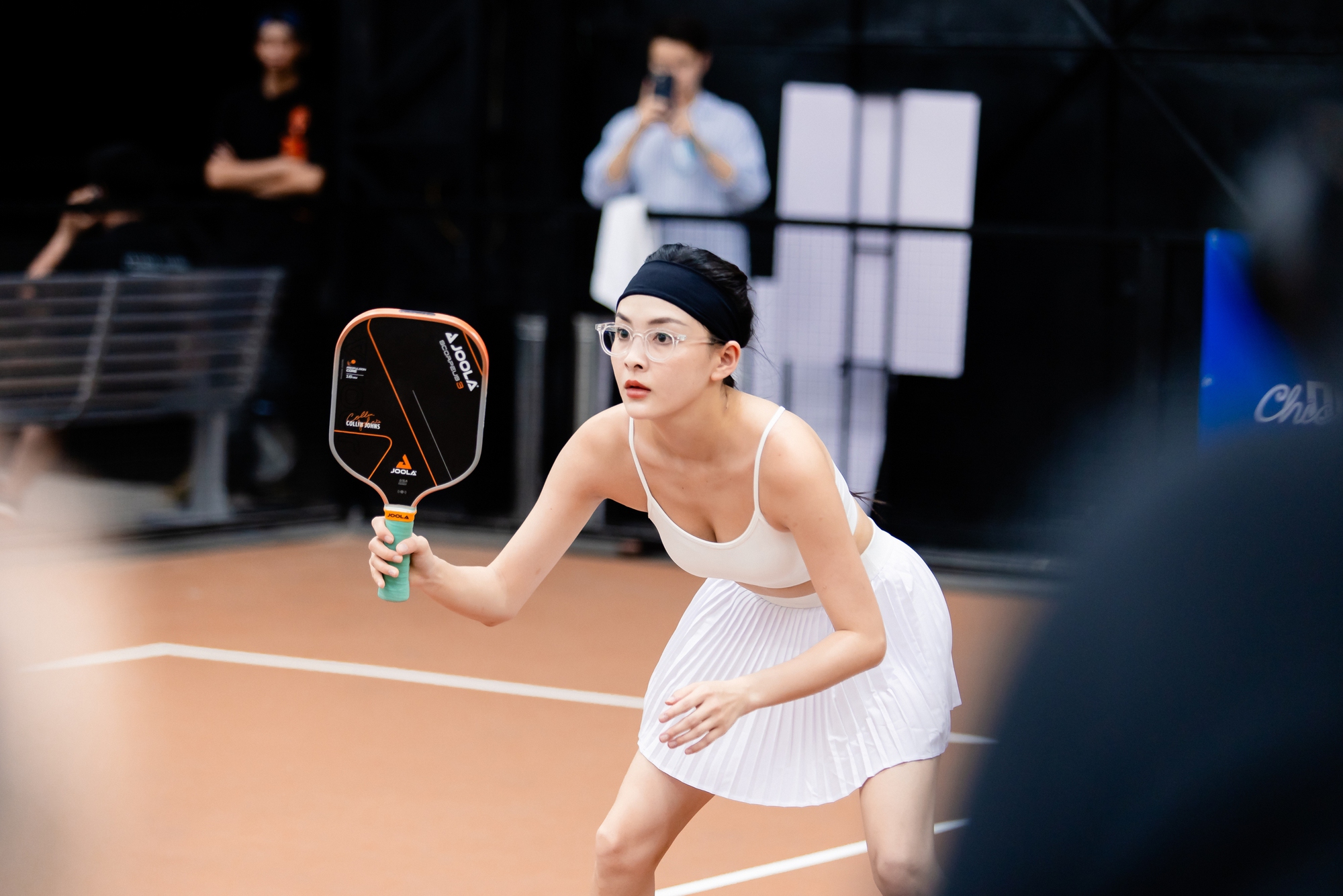 Loạt hot girl dậy sớm makeup 1 tiếng, có người thay đến 2 bộ đồ tham gia "đại chiến" pickleball - Ảnh 4.