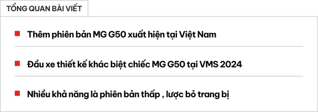 Lộ MG G50 mới tại Việt Nam: Dễ l&agrave; bản 'base' c&oacute; gi&aacute; tạm t&iacute;nh hơn 500 triệu, thiết kế kh&aacute;c xe tại VMS, c&oacute; thể d&ugrave;ng số s&agrave;n- Ảnh 1.