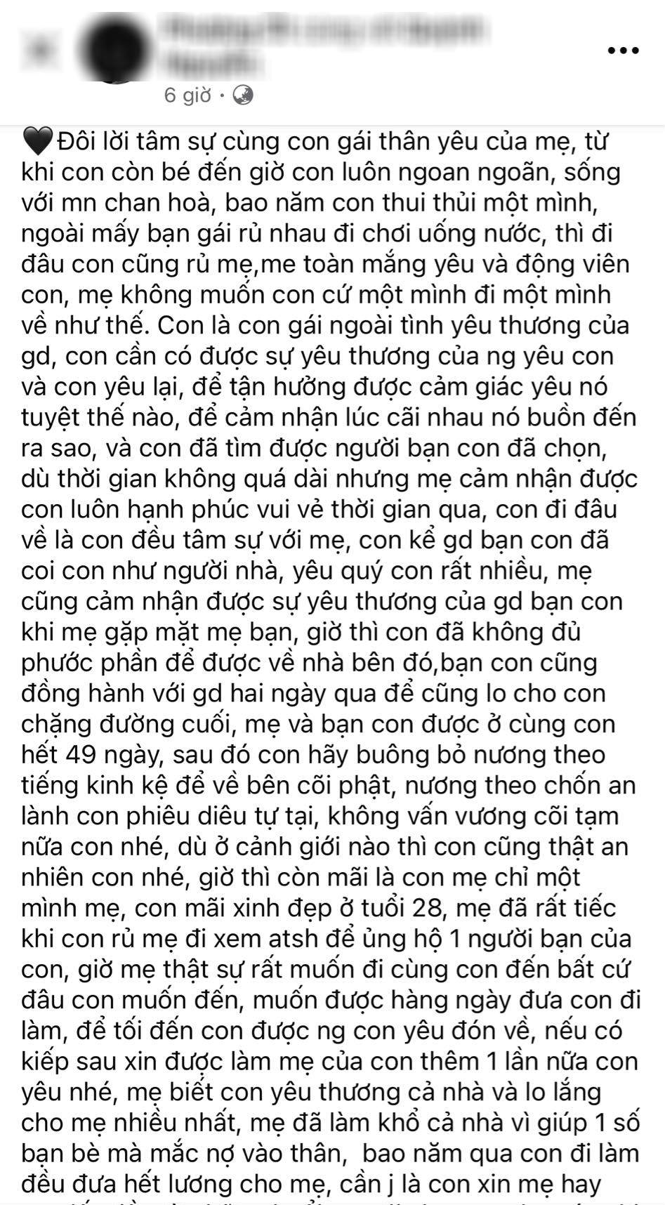 "Con mãi xinh đẹp ở tuổi 28": Nhói lòng lời tâm sự của người mẹ khi con gái bị nhóm "quái xế" tông tử vong- Ảnh 2.