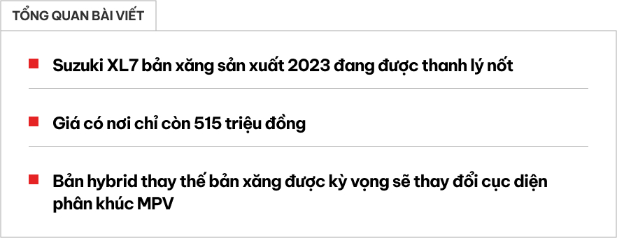Suzuki XL7 bản xăng xả kho, giảm giá gần 85 triệu tại đại lý: Giá thực tế còn 515 triệu, rẻ hơn cả Xpander số sàn - Ảnh 1.