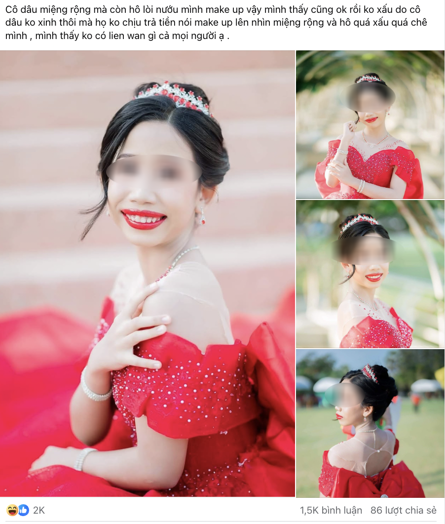 Drama thợ make up tố cô dâu "bùng" tiền công vì xấu thu hút hàng nghìn người theo dõi: Sự tình thế nào mà khiến chính cô thợ bị "ném đá"?- Ảnh 1.