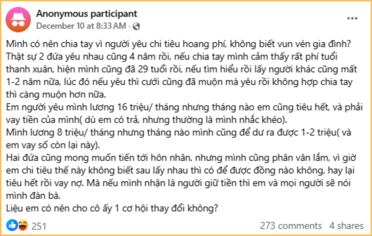 Lương 8 triệu, tiết kiệm được 2 triệu, chàng trai 29 tuổi vẫn bị chỉ trích vì 1 câu hỏi- Ảnh 1.