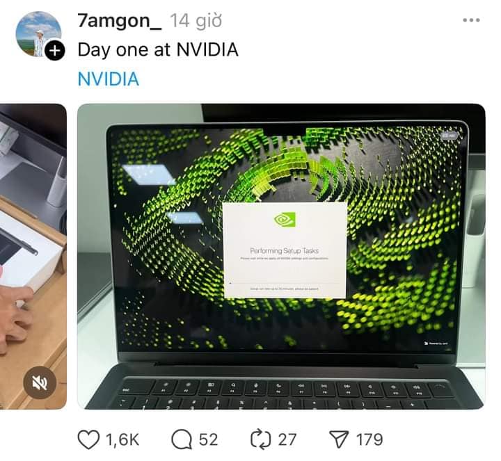 Nhân viên NVIDIA Việt Nam khoe đãi ngộ "khủng": Được cấp MacBook Pro đắt tiền ngay ngày đầu làm việc - Ảnh 1.