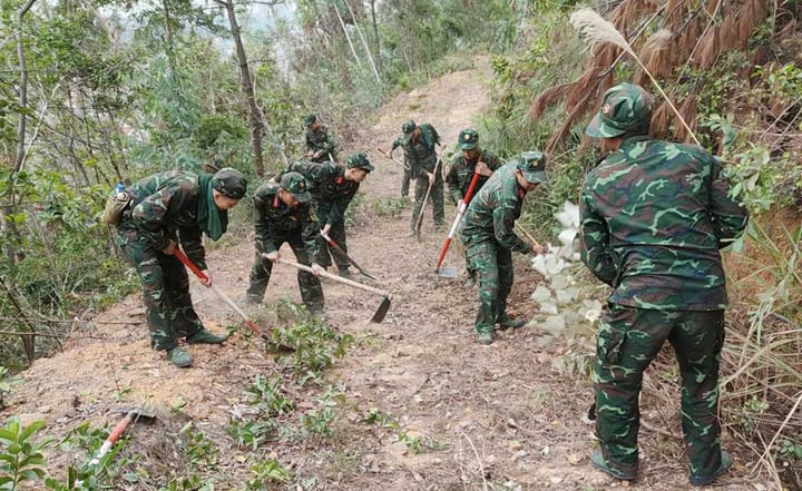 Cháy rừng ở Quảng Ninh: Các lực lượng nỗ lực tạo đường băng cản lửa - Ảnh 3.